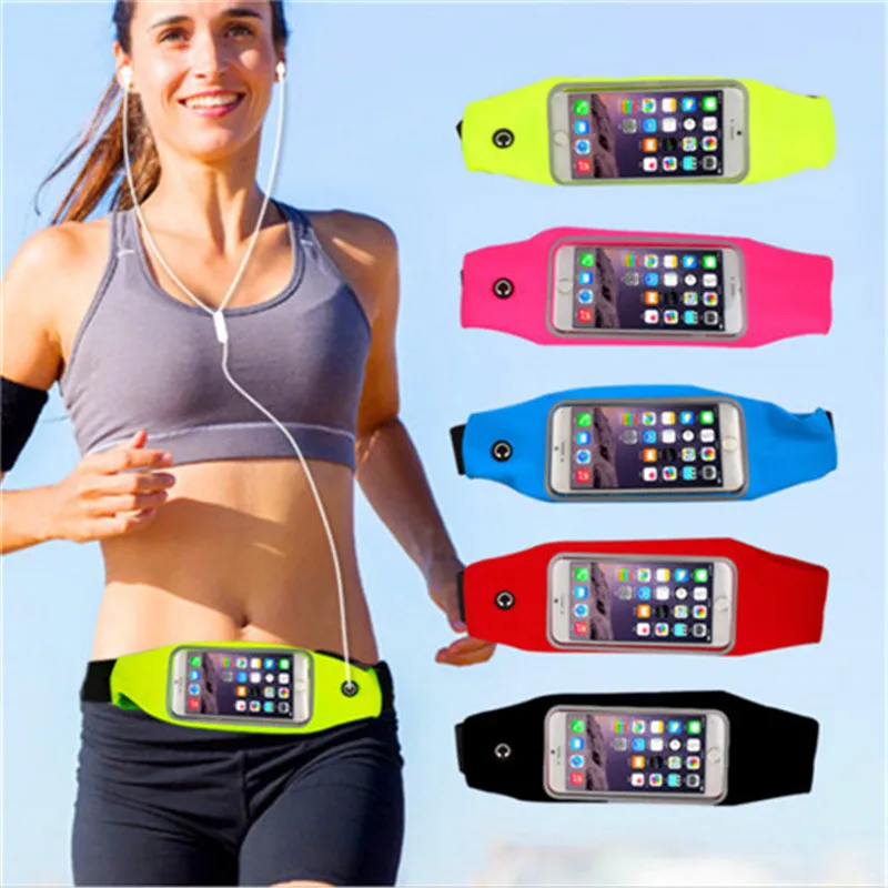 

Universal Waist bag Sport Waist Bag Screen Touching Waterproof Running Belt Pouch Arm Band Holder for phone 5.5inch Case Cover
