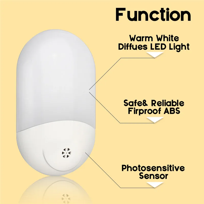  1pcs LED PIR Motion Sensor Smart Night Light AC 100-240V for Bathroom Home Lamp Lighting Bulb US UK - 32974464331