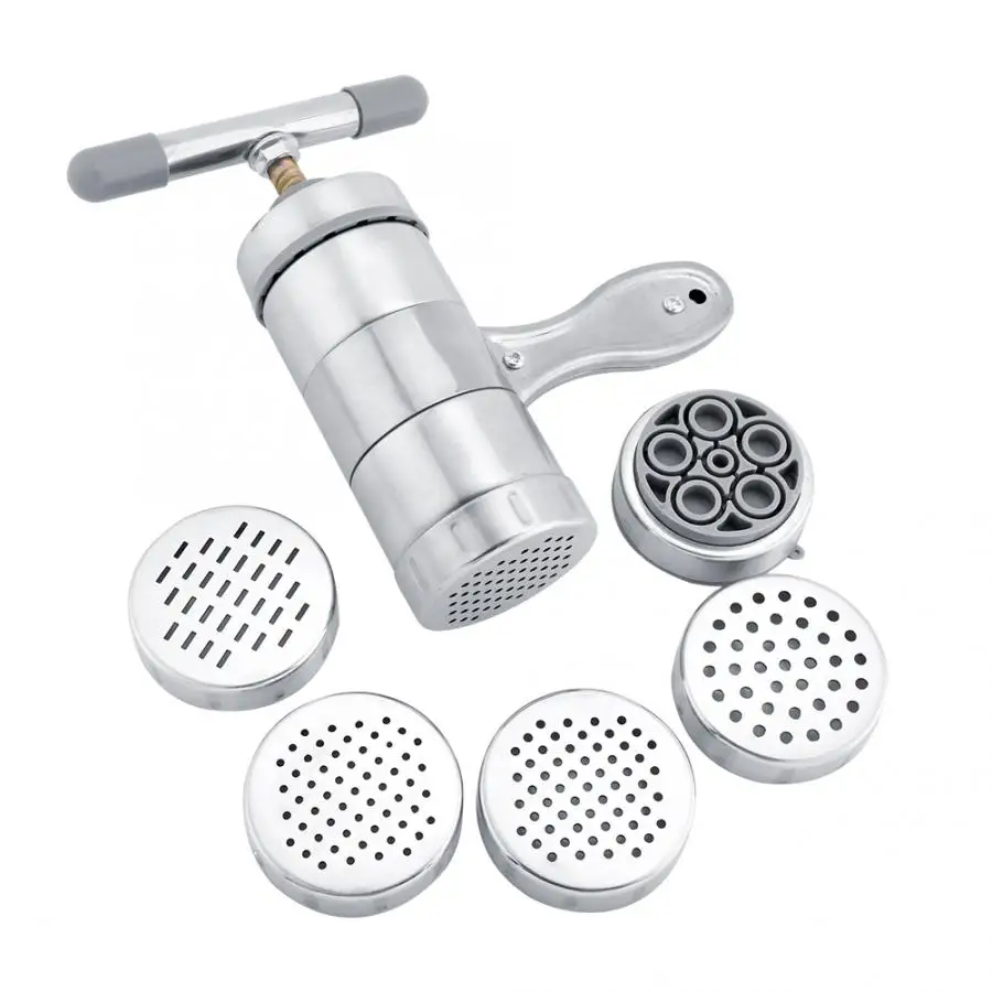 

Sarten Tortitas Pan Household Manual Stainless Steel Pasta Maker Noddles Presser Making Machine with 5 Molds food cooking