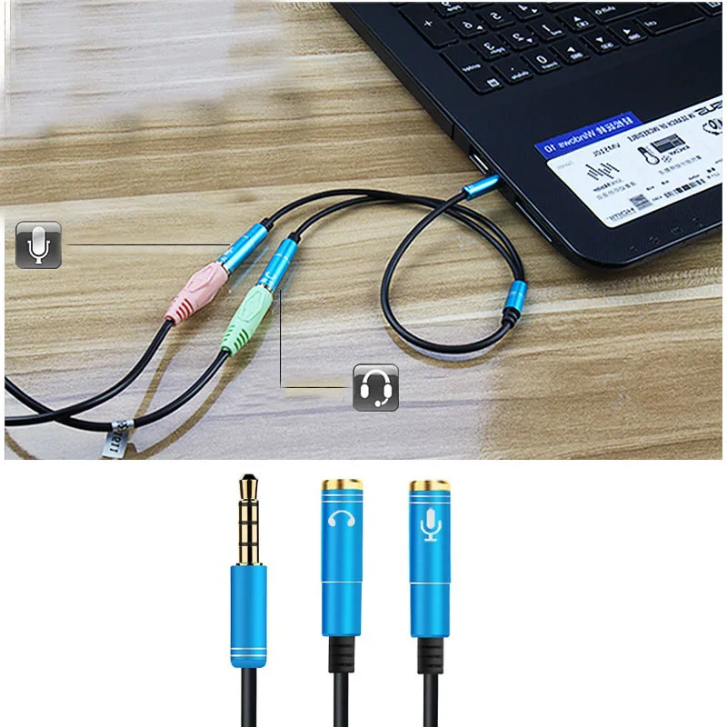50pcs colourful 3 5mm 1 in 2 couples audio line Earbud Headset Headphone Earphone Splitter For pad Phone Android Mobile MP3 MP4