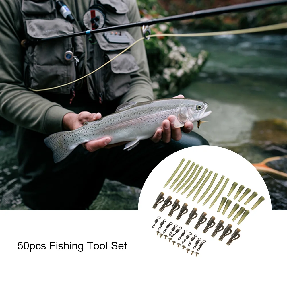 50 шт. терминал Карп рыболовные снасти безопасные свинцовые зажимы с шпильками хвост резиновые трубки рукава быстрая замена поворотный