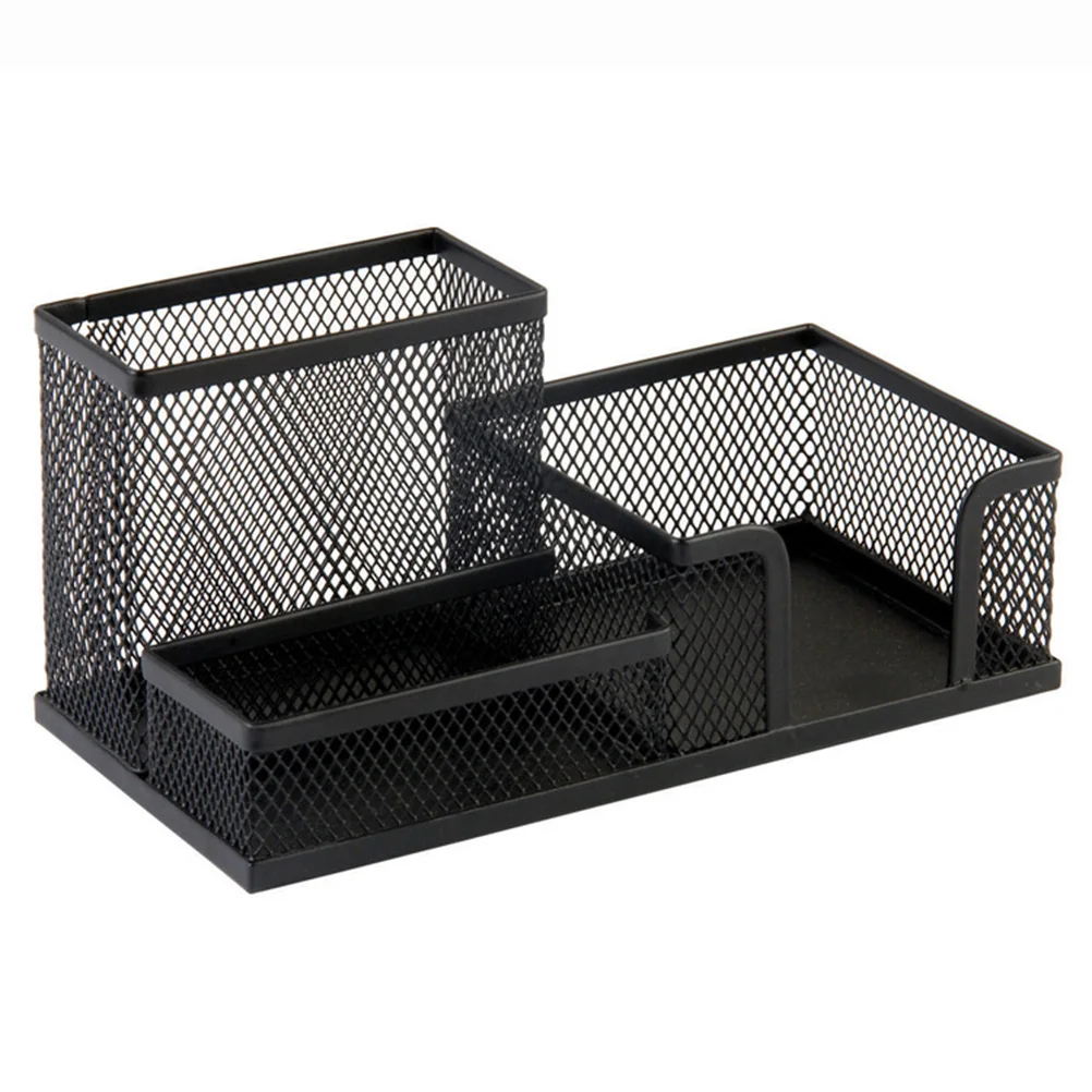 

1 PC Multi-Functional Square Metal Pen Holder Durable Desk Storage Box Pencil Stationary Container For Office Home School