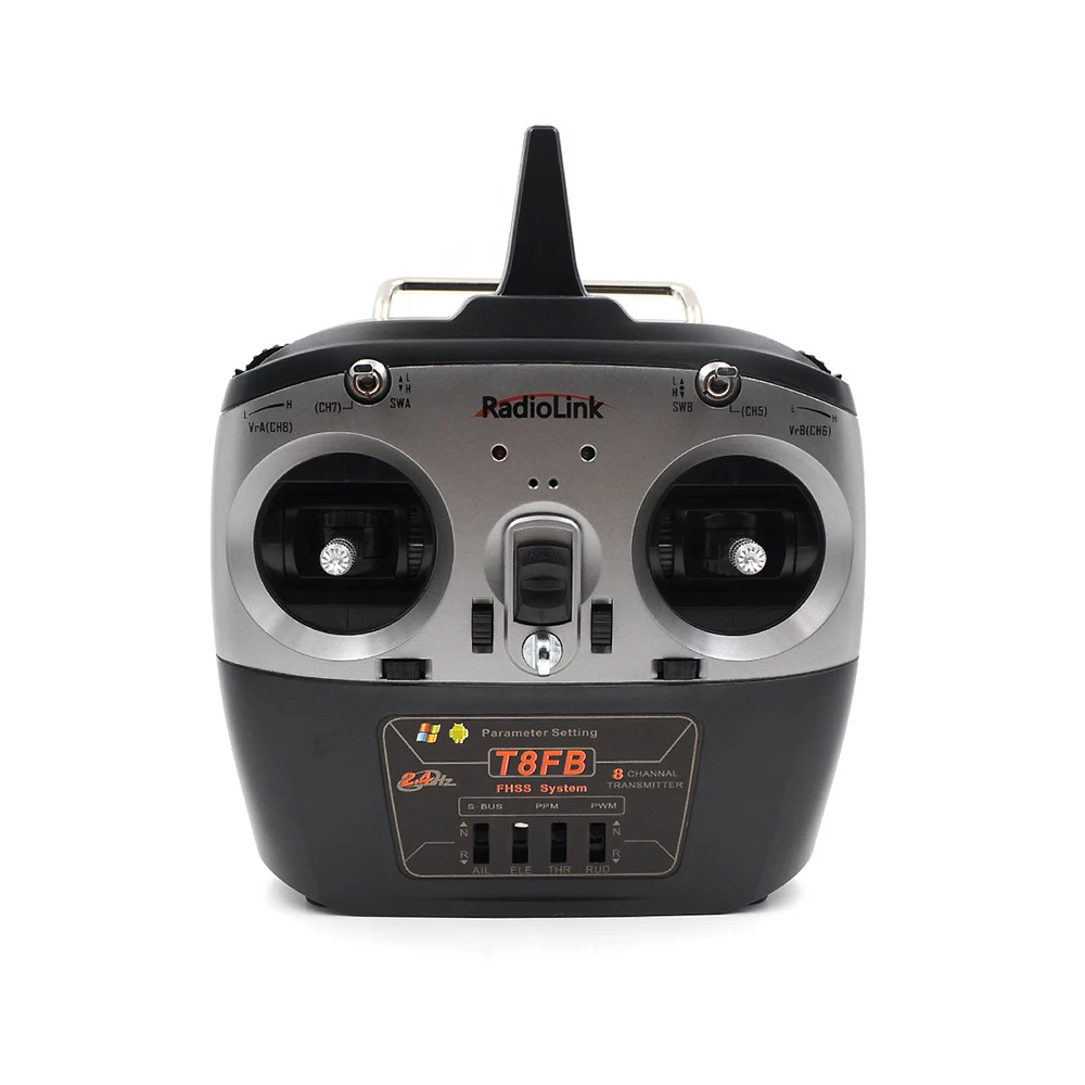 

Radiolink T8FB 2.4GHz 8CH RC Transmitter w/ Receiver R8FM SBUS/PPM for Racing Drone Helicopter Fixed Wing (Mode 2)