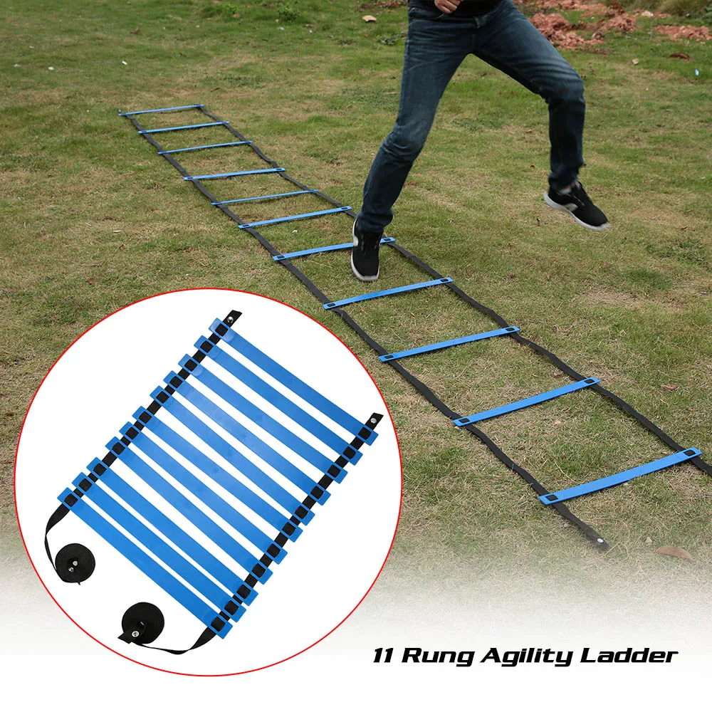 TOMSHOO 11 Rung Flat Adjustable Speed Agility Ladder Sports Speed