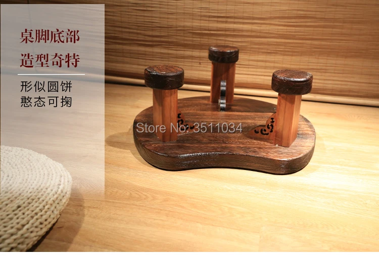 Japanese Antique Burnt Paulownia Wood Round Table Traditional Asian Furniture Living Room Low Floor Coffee Table Wooden Japanese Antique Burnt Paulownia Wood Round Table Traditional Asian Furniture Living Room Low Floor Coffee Table Wooden