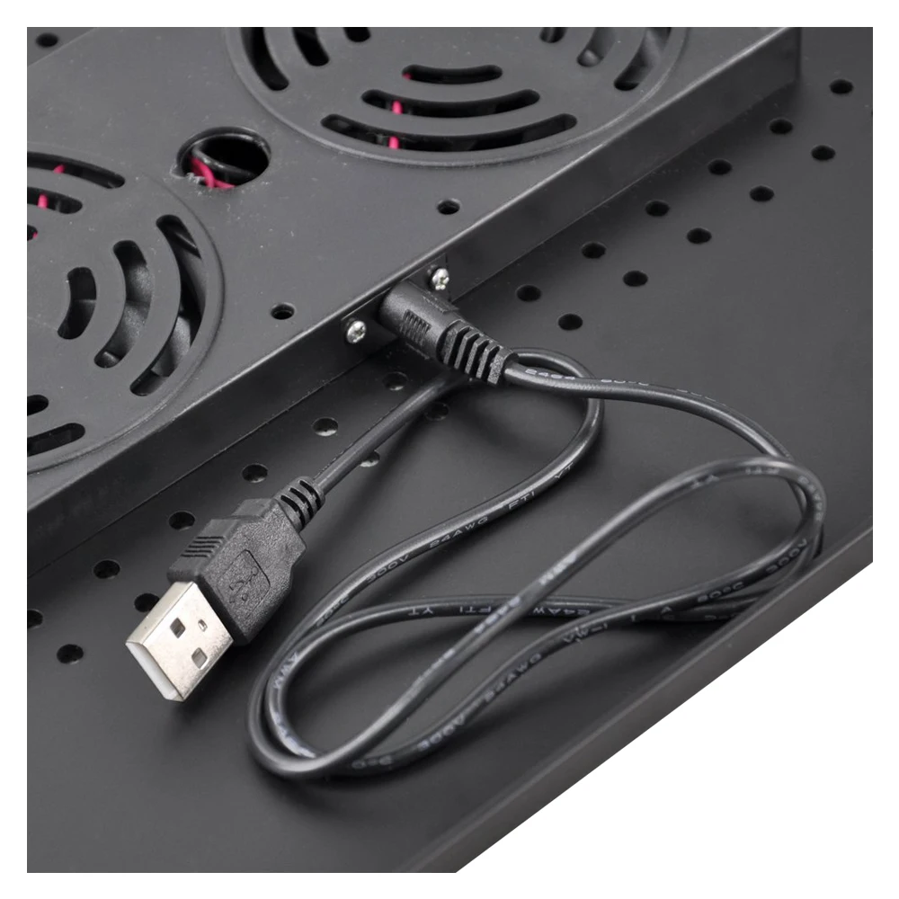 360 درجة للطي قابل للتعديل كمبيوتر محمول دفتر لامع الجدول حامل السرير اللفة أريكة مكتب صينية و مروحة (أسود)