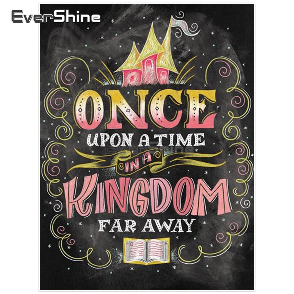 Evershine Diamond Mosaic Blackboard Drawing Painting Full Square Rhinestones Embroidery Sale Cartoon Wall Decor | Дом и сад