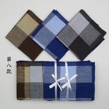 10 шт. Новинка свадебный подарок обеденный стол Классические хлопковые Полотенца 40 см клетчатые носовые платки Для мужчин платок Chustki H17 в стиле Харадзюку