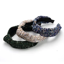 New Lovely Hairbands for Women Colorful Middle Knot Head Band Thickening Fabric Head Hoop Korean Girls Hair Accessories Headwear