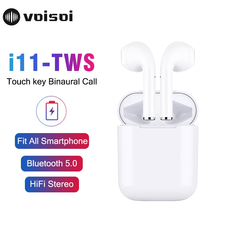 

New 2019 i11 tws Wireless Bluetooth 5.0 Earphone i11 Touch Control Earbuds i12 tws Sports Sweatproof Headset For All Smartphone
