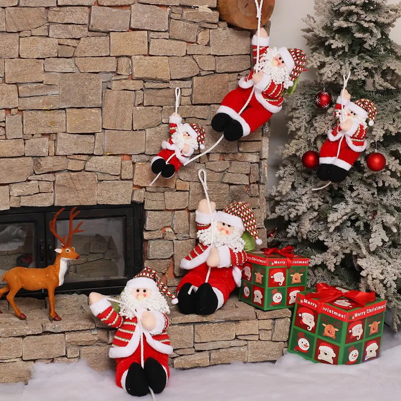 

30/40/50cm Christmas Decoration for Home Fabrics Santa Claus Market Showcase Decor New Year Xmas Tree Hanging Pedent Ornaments