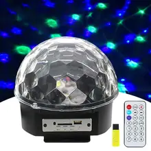Bluetooth led DJ диско-светильник звуковой контроль сценический светильник s RGB Магическая хрустальная лампа-шар проектор Эффект лампа светильник для рождественской вечеринки