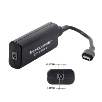 

CYDZ DC 4.5*3.0mm Jack HP Dell Input to USB-C Type-C Power Plug Charge Cable 45w for Laptop Phone