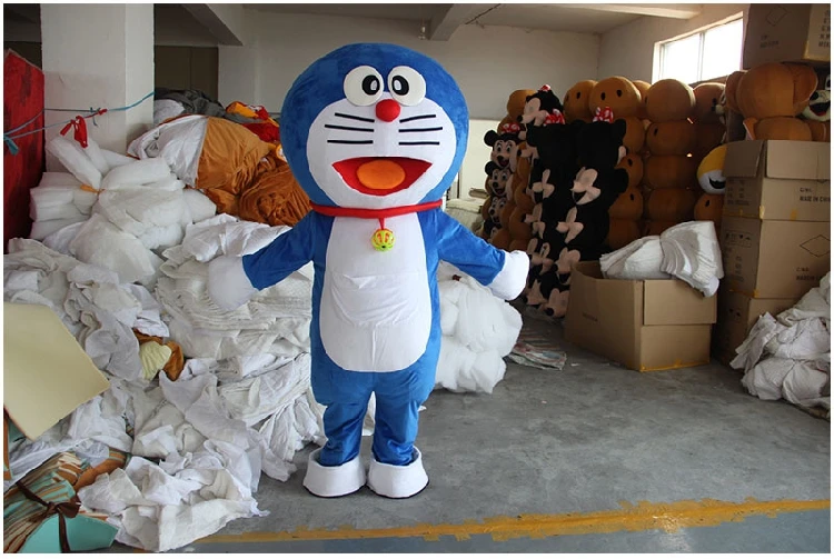 Костюм талисман Doraemon модель Robocat с большим искусственным рисунком модное платье
