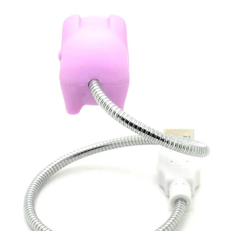 Konesky светодиодный мини Милая Розовая свинка гибкая USB лампа портативный супер