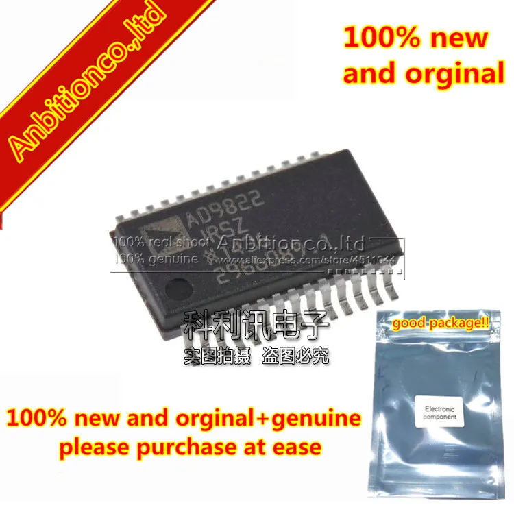 

2pcs 100% new and orgina AD9822JRSZ Complete 14-Bit CCD/CIS Signal Processor SSOP28 in stock