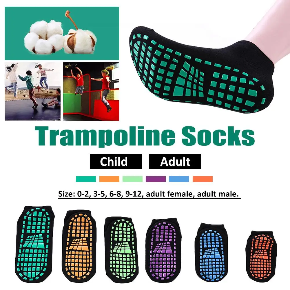 

Yoga Cotton Socks Slip-resistant Rubber Floor Socks Children Polyester Cotton Anti Skid Socks Adult Sports Socks