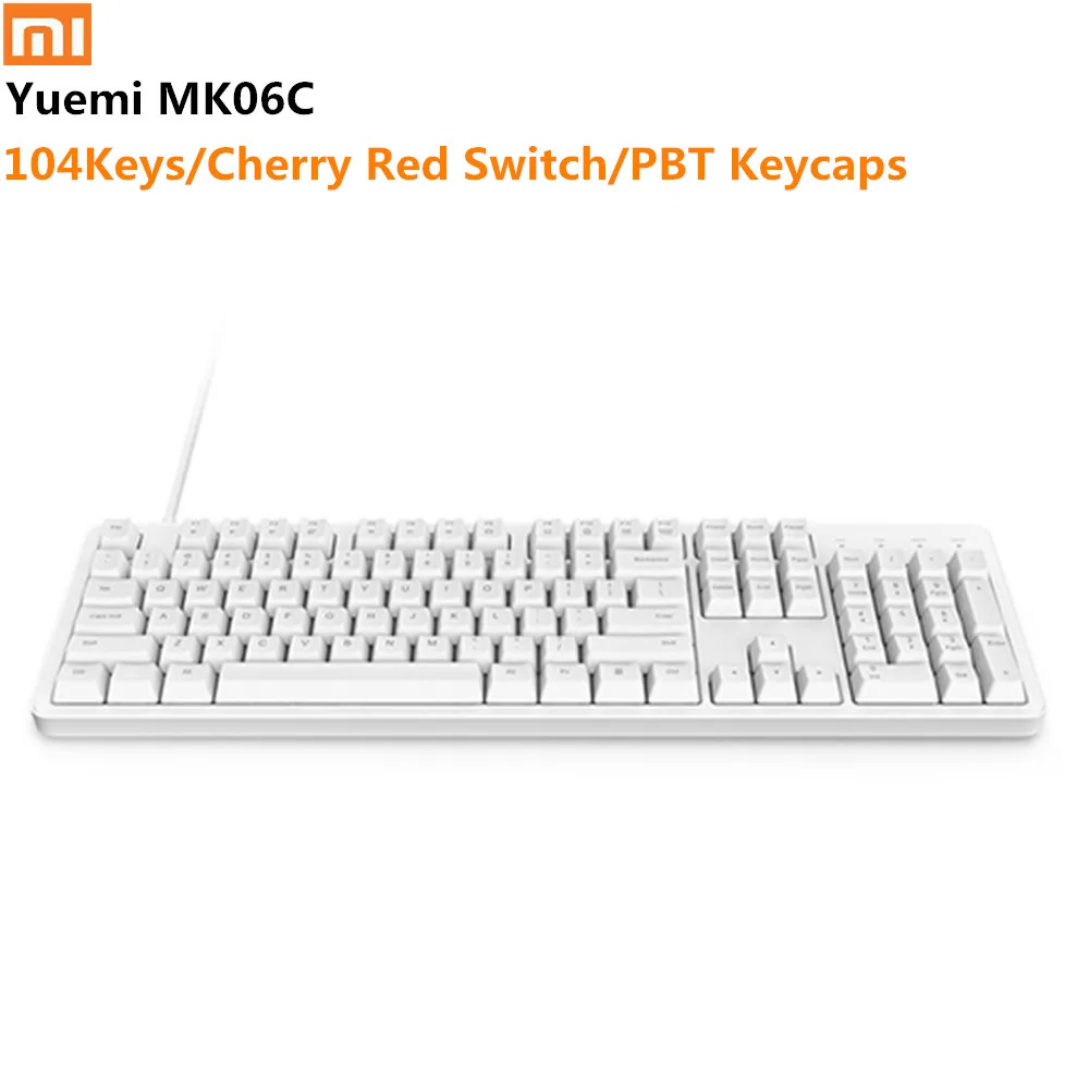 

Original XiaoMi Yuemi MK06C 104Keys NKRO Cherry Red Switch USB Wired Mechanical Keyboard PBT Keycaps for Windows/ For mac os
