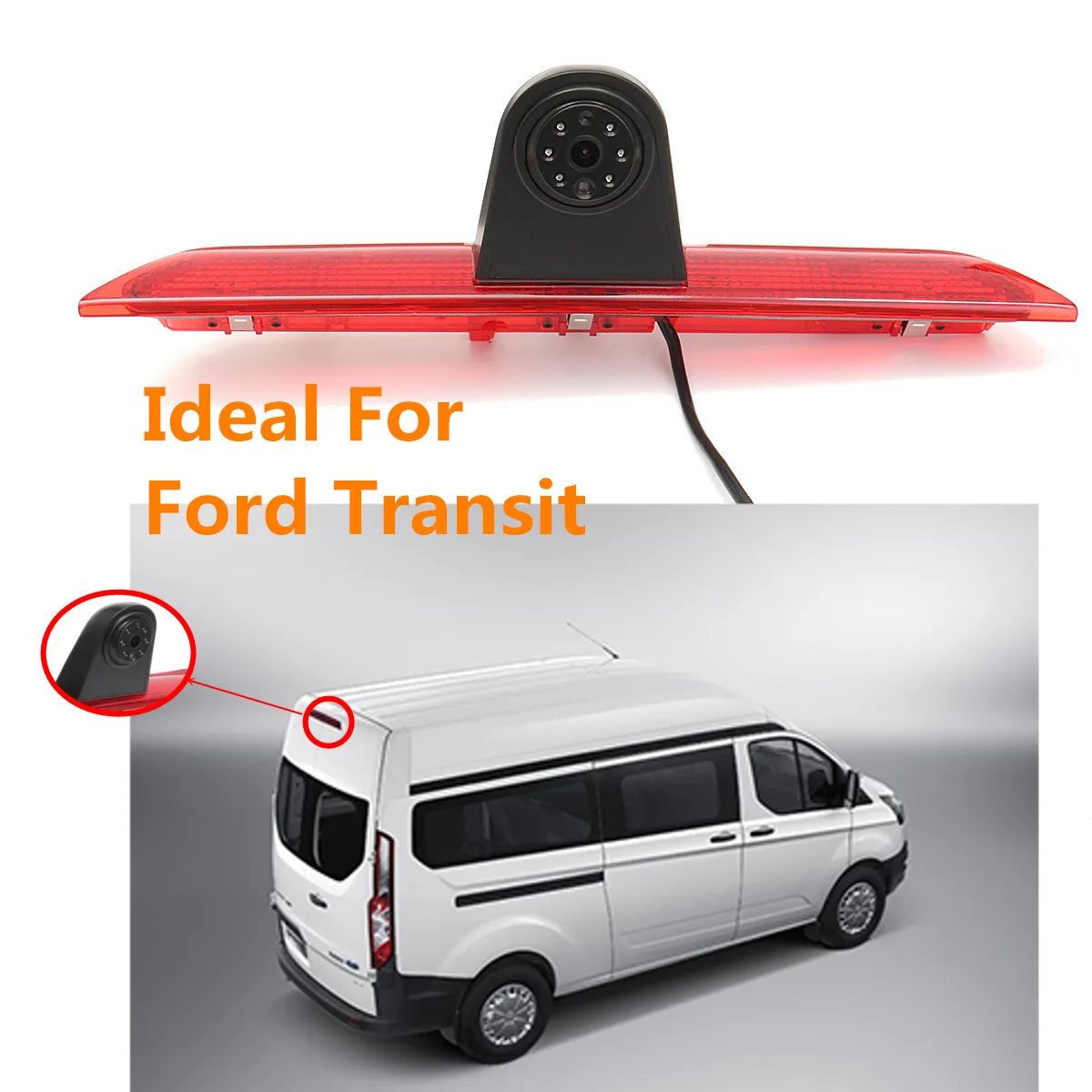 

Rear Car Brake Light View Camera with 1/3 CCD IR Led light Night Vision Waterproof With 7 Monitor for Ford Transit