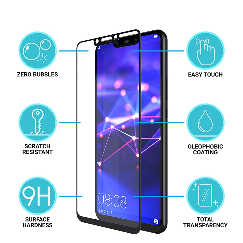 Закаленное стекло для huawei mate 10 lite пленка с полным покрытием закаленное Mate 20x 20