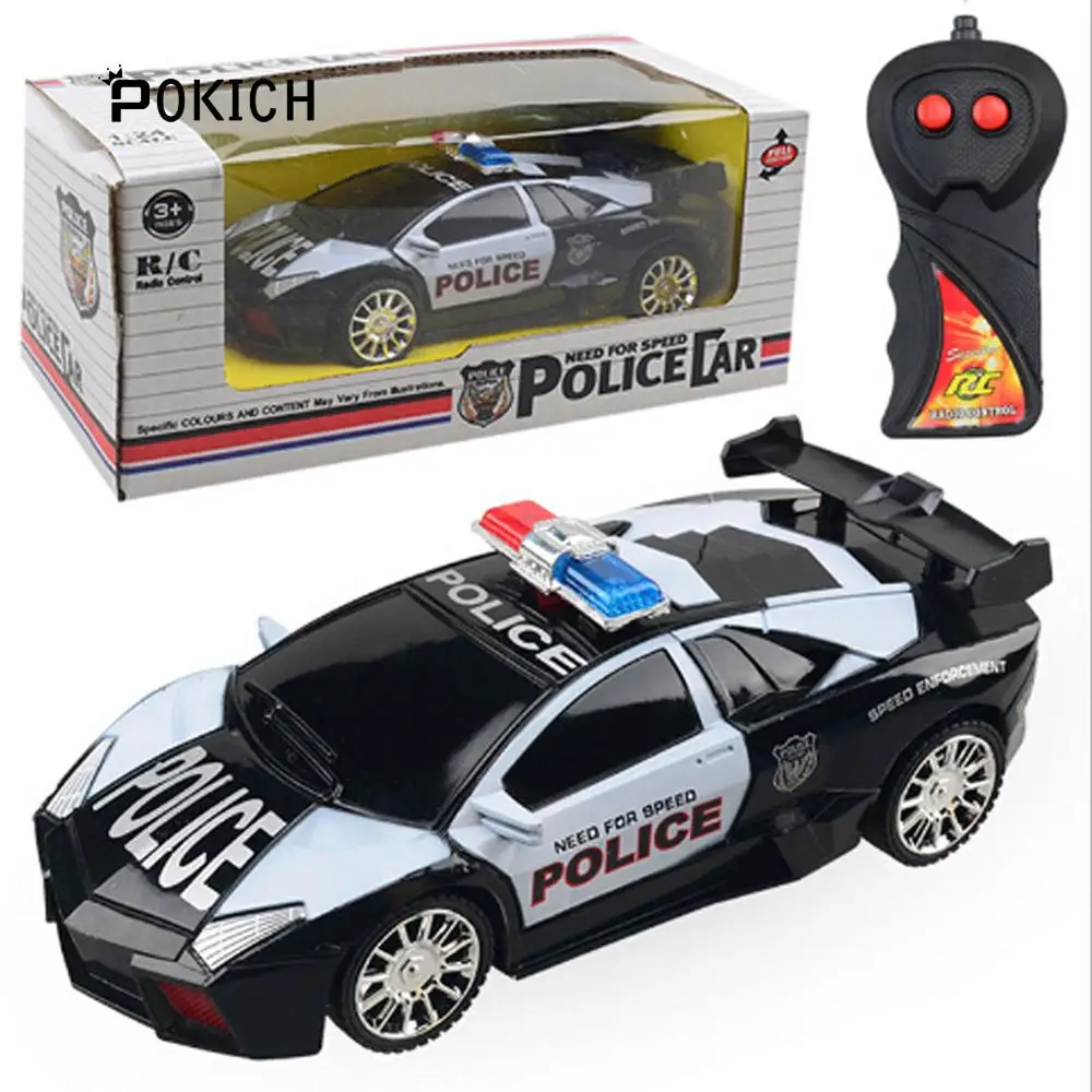 Pokich электрический RC автомобиль игрушка для мальчика полиция дистанционное