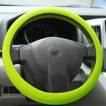 

Car Steering Wheel Cover Silicone Non-slip Buffering Massage Protective Sleeve For Private Car Owners Repair Shops