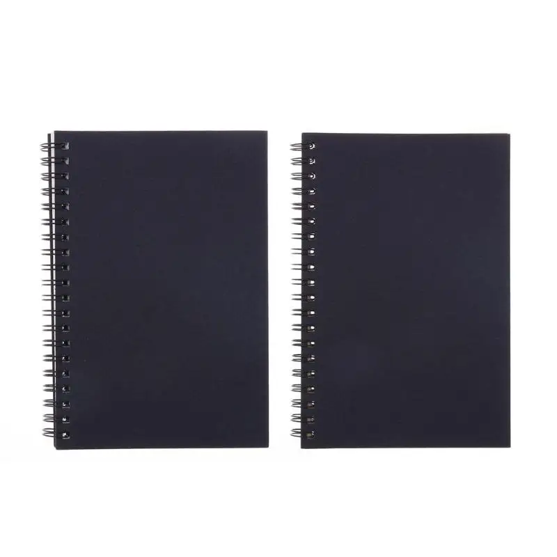 

Black Cover ​Dot Sketchbook Spiral Journal Diary Notebook School Stationery