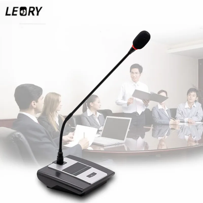 

LEORY Desktop Microphone With Flexible Stand Studio Speech Gooseneck Mic Wired Microphone for Computer PC Notebook Conference