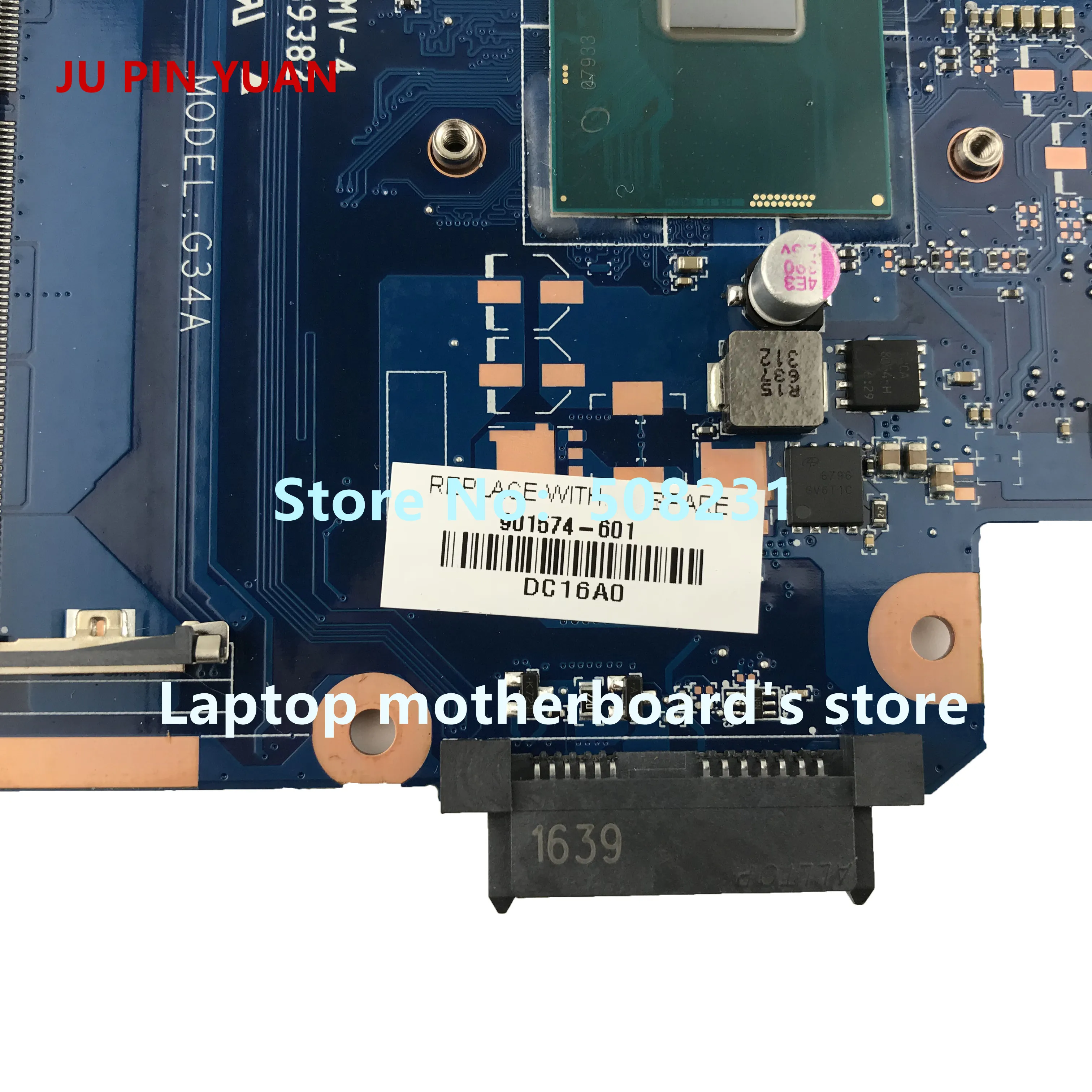 incredible  JU PIN YUAN 901574-601 901574-501 DAG34AMB6D0 for HP PAVILION NOTEBOOK 15-AU 15T-AU 15-AU018CA lapt