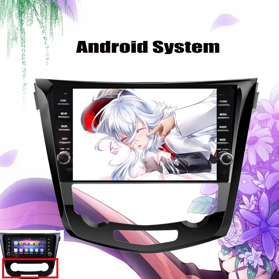 Perfect 2 DIN 9"Android 9.0 Car Radio Stereo GPS Navigation Head Unit For 2013 2014-2016 2017 2018 19 Nissan QashQai X-Trail Map Stereo 2