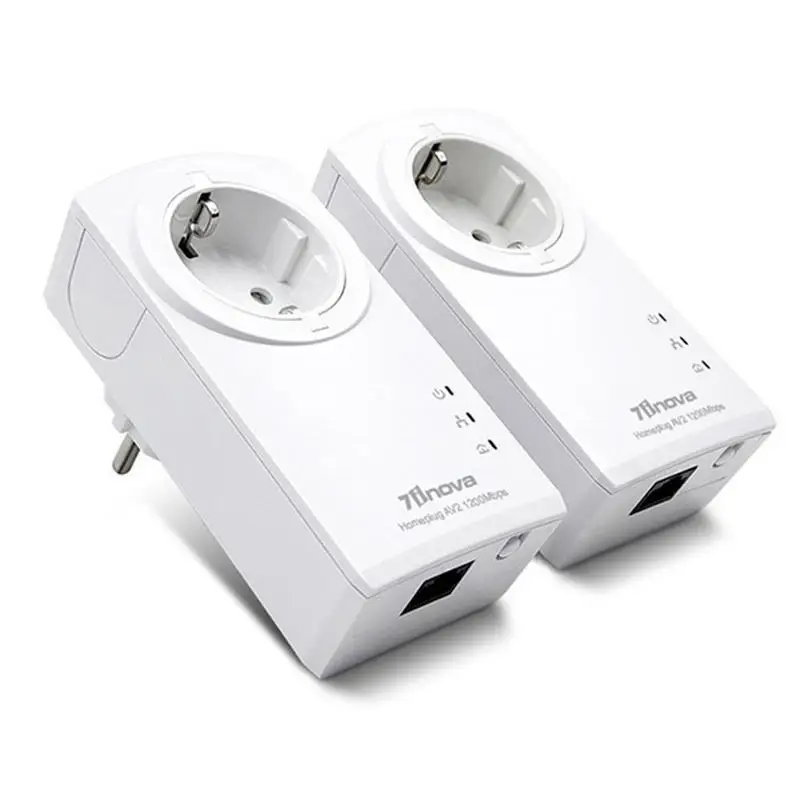 

1200M Power Line Set with Socket for Qualcomm QCA7500 Power Adapter EU Plug