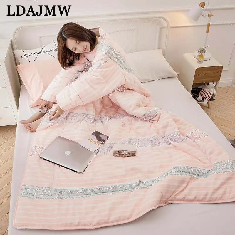 

LDAJMW Winter Festival Warmer More Features With Sleeve Quilt Foldable Cover Blanket Casual Warm Sleeping Lunch Break