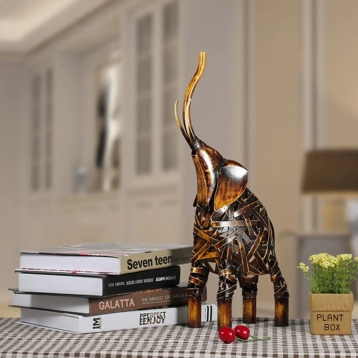 Tooarts Metal Weaving Elephant Figurine Iron Figurine Home Decor Animal CraftGift For Home Office home decoration accessories Tooarts Metal Weaving Elephant Figurine Iron Figurine Home Decor Animal CraftGift For Home Office home decoration accessories