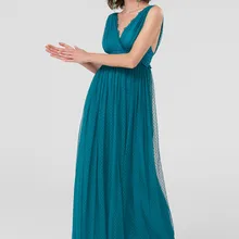 Вечернее платье с зеленым воротником Trendyol TPRAW19VH0014