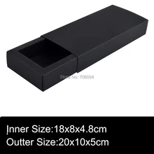 30 шт. 20x10x5 см черный короб для бумаг ручной работы Черная Подарочная коробка, Свадебная коробка для вечеринки, коробка с логотипом на заказ