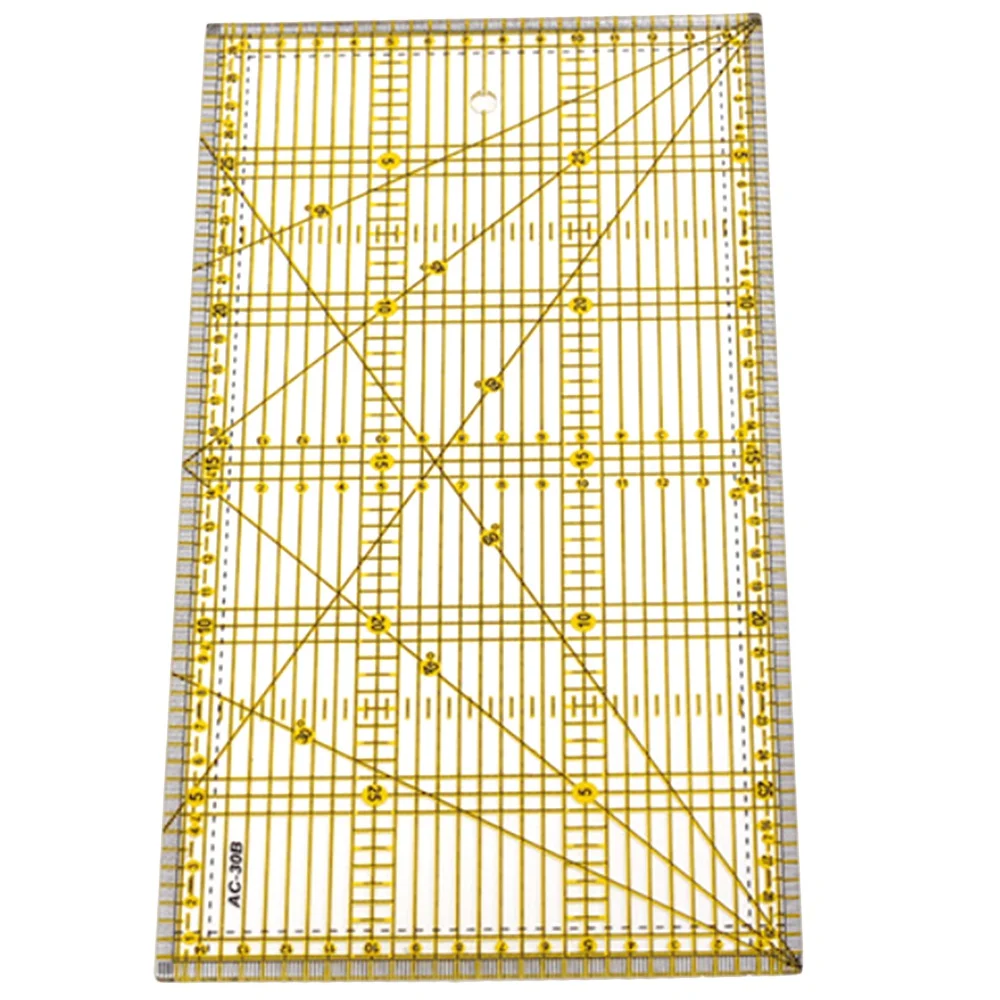 

Cutting Ruler Multi-Purpose Patchwork Cloth Quilt Ruler Diy Garment Design Drawing Cutting Craft Ruler Sewing Mat Kits 30 x 15