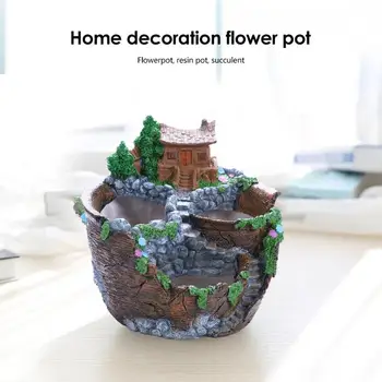 

Creative Style Creative Desktop Landscape Flower Pot Garden Design Home Decoration Flower Pot House Garden Pots Dropshipping