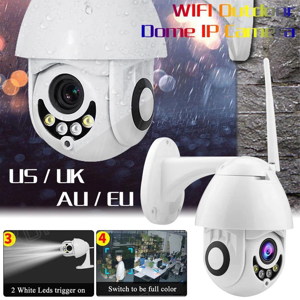 1080P HD беспроводная WIFI IP камера наружная CCTV Домашняя безопасность IR Cam NVR