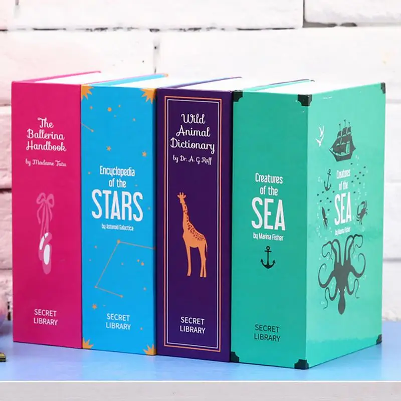 

Creative Book Piggy Bank Safe Mini Home Storage Box Exquisite Durable Crafts Book Safe Container For USD EURO GBP Money