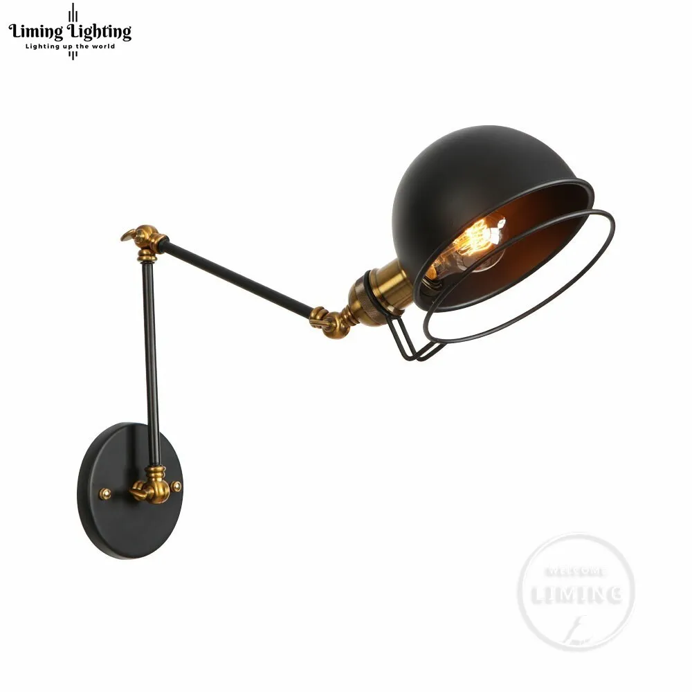 Retro Industrial Decor Vintage Sconce Wall Lights Adjustable Arm Bedroom Study Wandlamp Led Wall Lamp Antique Fixture Lighting