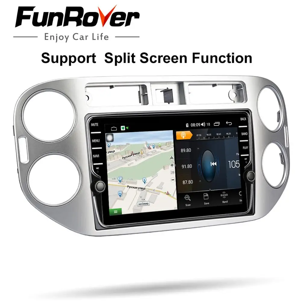 Clearance Funrover 8 cores Android 9.0Car Radio Multimedia Video Player For Volkswagen Tiguan 2010 2011 2012 2013 2014 2015 2016 gps DSP 3