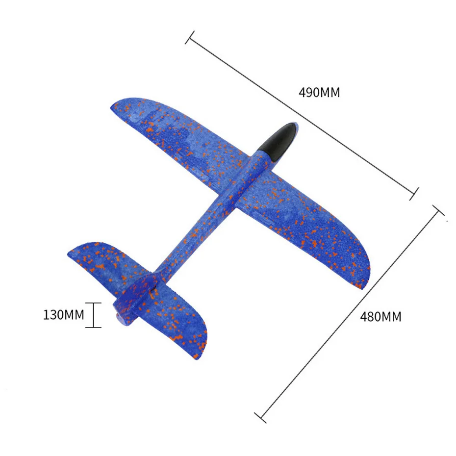 48 см большой хорошее качество ручной запуск метательный планерный самолет инерциальная пена Epp игрушка "самолет" для детей самолет модель увлекательные игры для активного отдыха