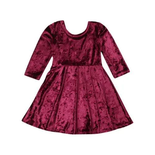 

Newborn Infant Kids Baby Girl Clothing Dresses Floral Princess Warm Spring Autumn Dress Outfits Clothes Girls 1-6T