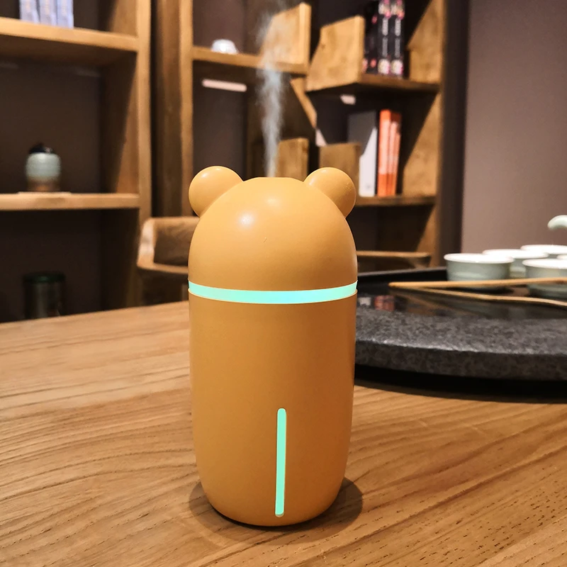 

Q Bear Air Mini USB Multi-Function Humidifier with changing Night Light for Car Office Home