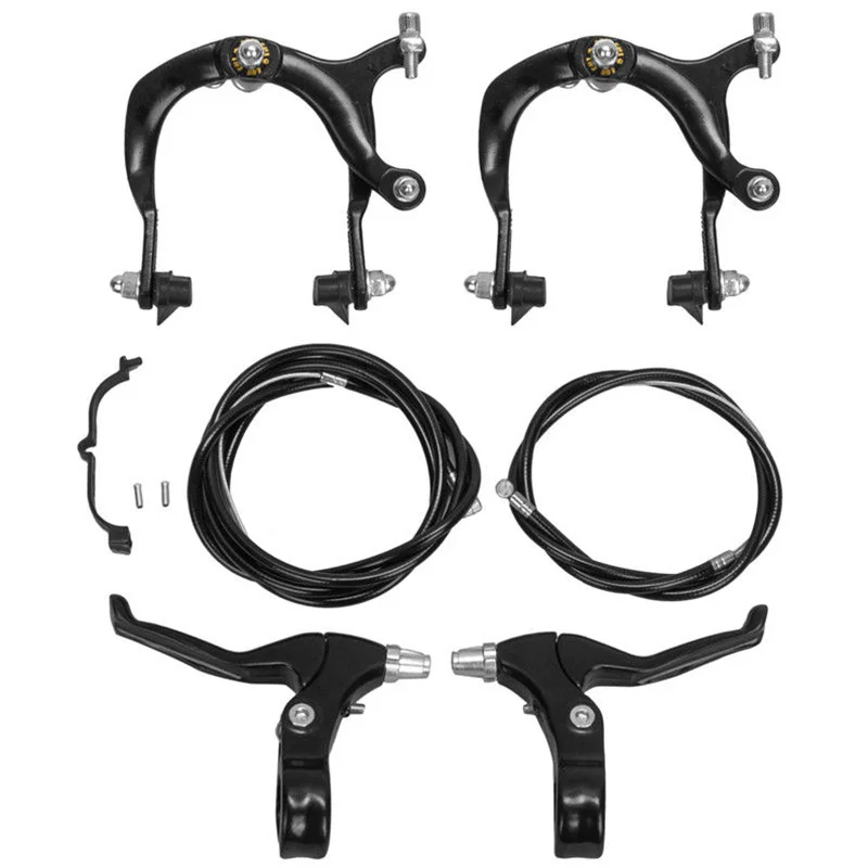 

1x Bicycle Side Pull Caliper Brake Replacement Set Front & Rear Black New