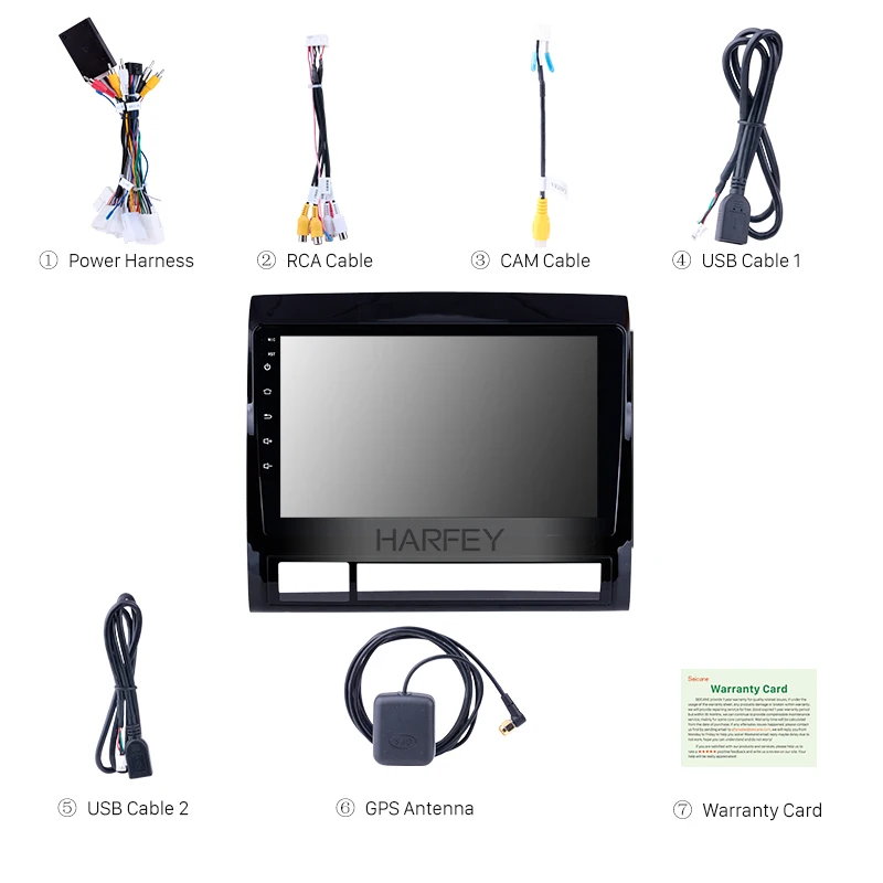  Harfey Head Unit Player for 2005-2013 TOYOTA TACOMA/HILUX (America Version) Android 10.0 9