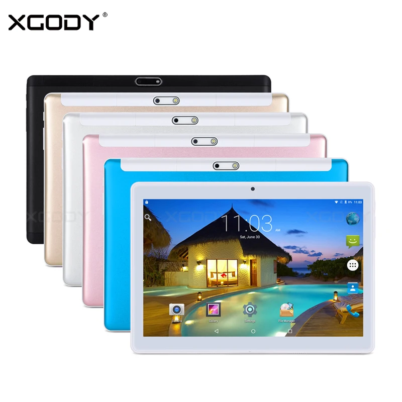 

XGODY 10.1 Inch Tablet Android 1280x800 1GB 16GB MTK6737 Quad Core 3G Dual Sim Phone Call Tablet PC GPS WiFi Bluetooth Phablet
