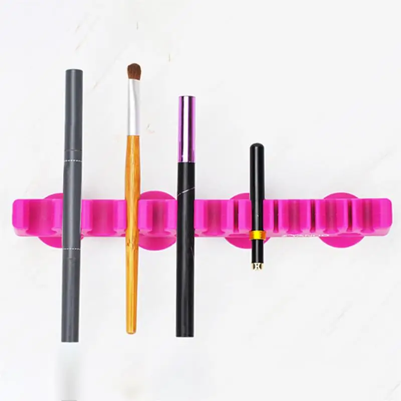 

1pcs Beauty Storage Rack Makeup Brush Drying Rack Makeup Cosmetic Brush Silicone Made Storage Tool Random Color