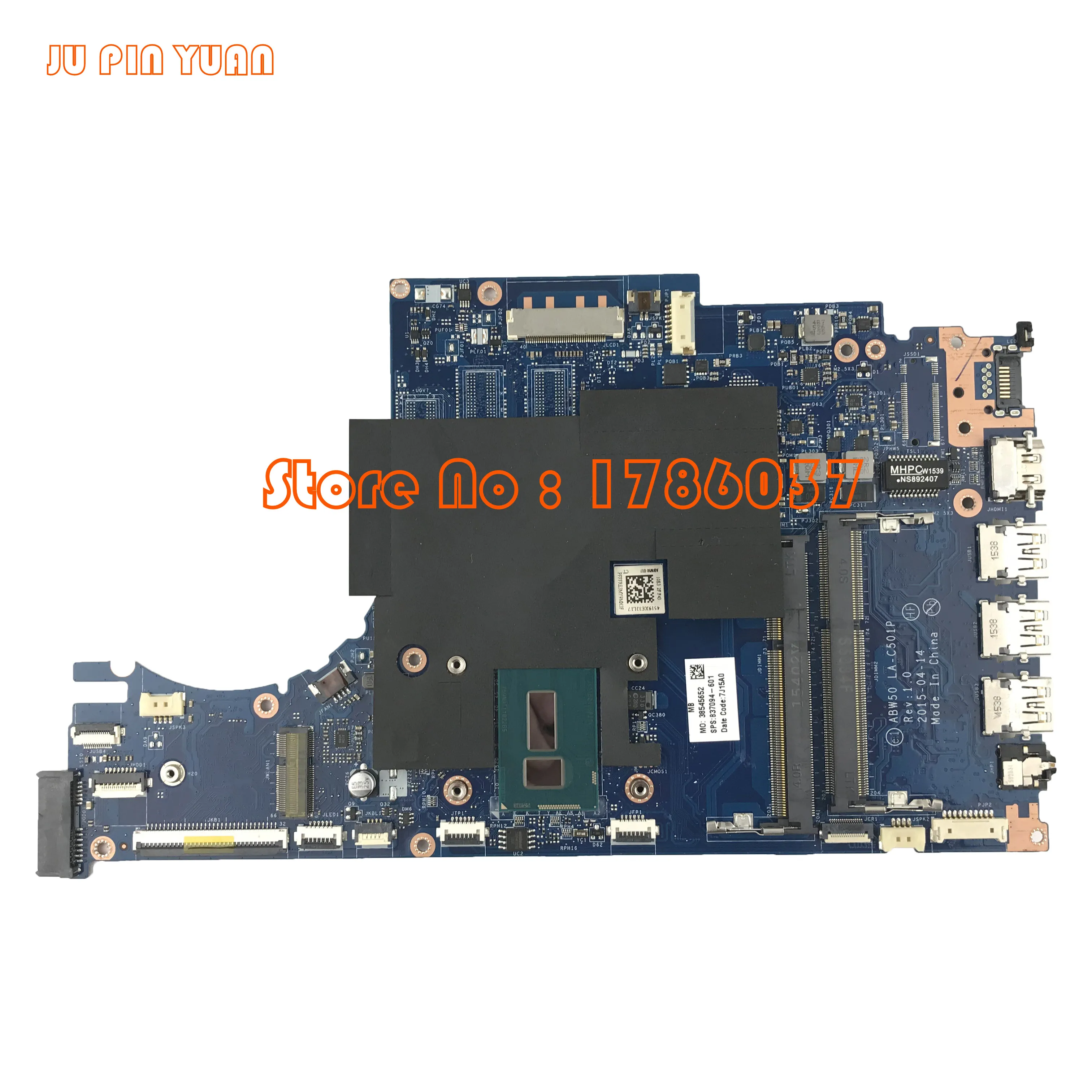 جو دبوس يوان 837094-601 837094-501 LA-C501P ل HP الحسد دفتر 15-AE 15T-AE M6-AE اللوحة المحمول i5-5200U اختبار بالكامل