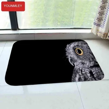 

40x60cm suede Entrance Doormat cute owls photo printed carpet Floor Mat kitchen Rug Indoor/Bathroom anti-slip carpets door mats